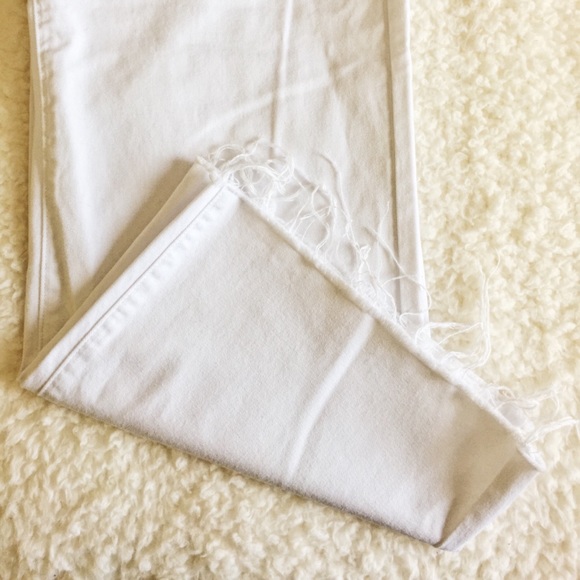 Frayed Culottes Jeans WHITE wide Leg - Picture 4 of 13